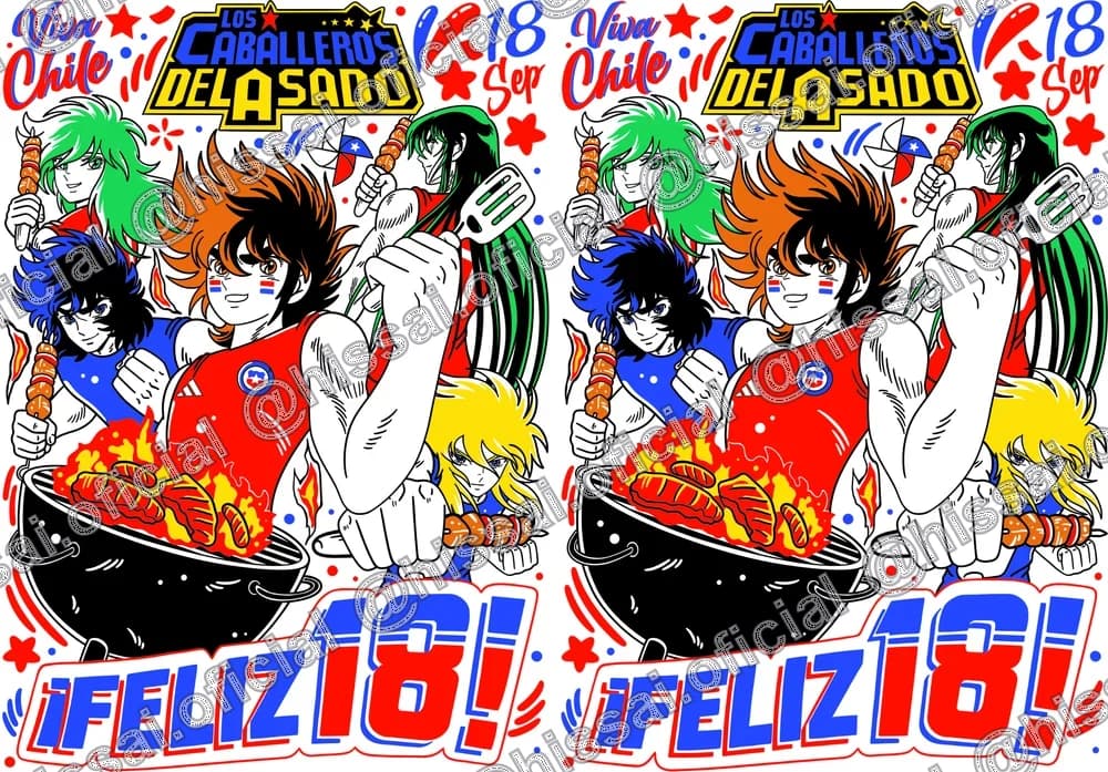Estuche Caballeros del Zodiaco Fiestas Patrias