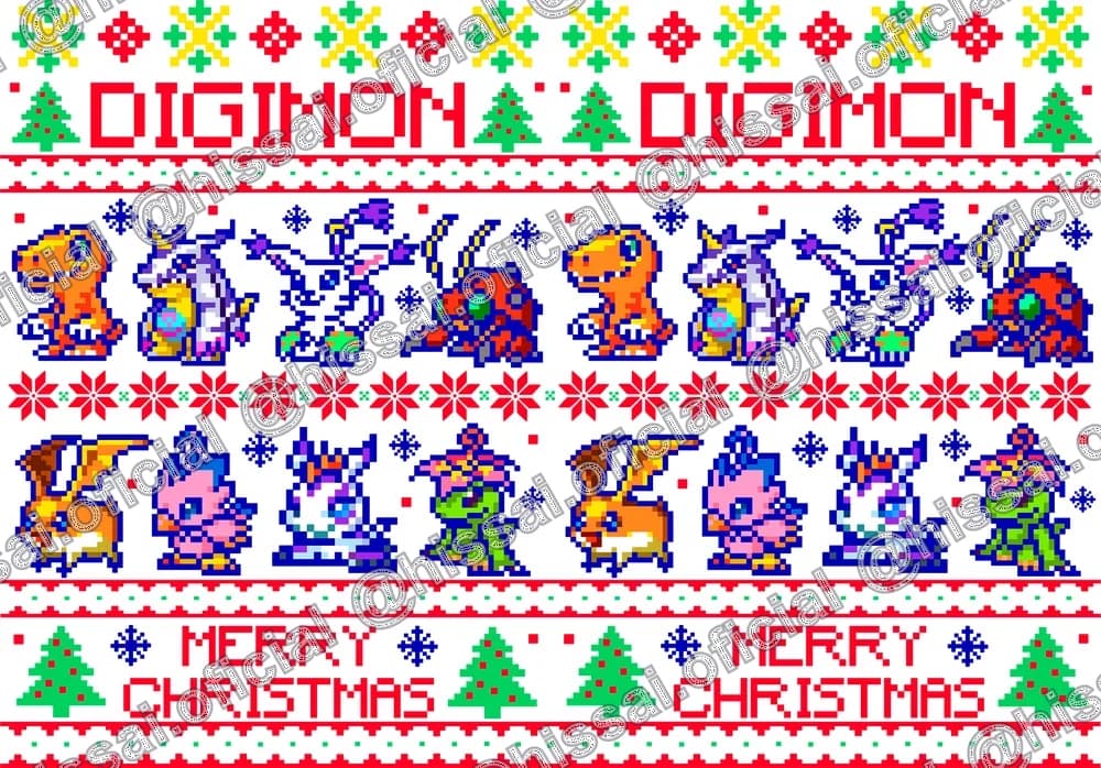 Estuche Digimon Navidad