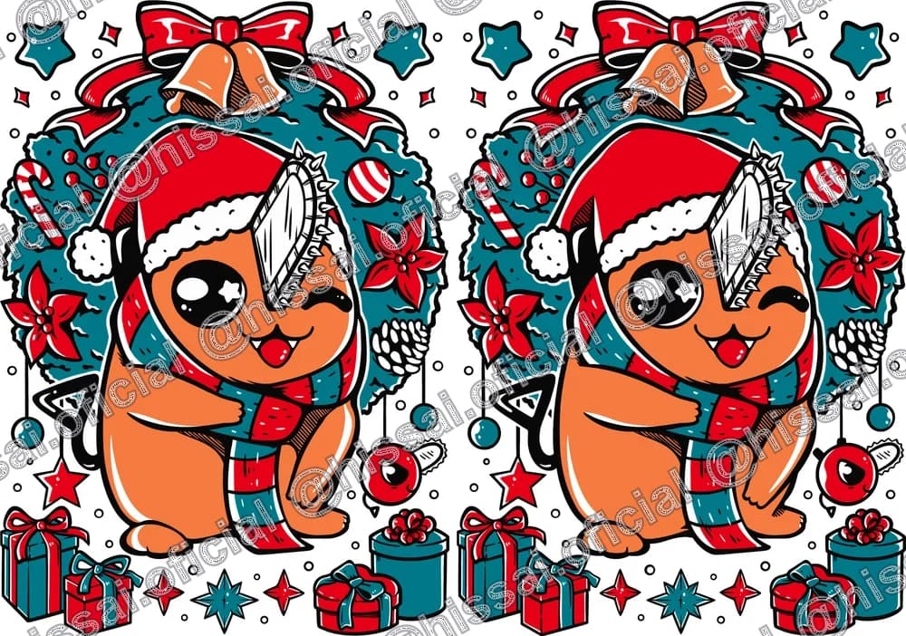 Estuche Pochita Navidad