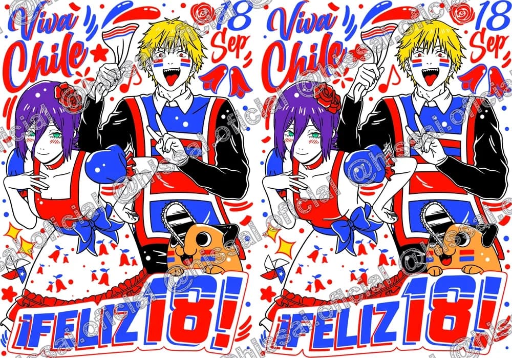 Estuche Reze y Denji Fiestas Patrias